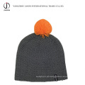 Chapéu de malha Bobble Acrílico Chapéu De Malha com Pompom Acrílico Malha Beanie Acrílico Kintted Toque Inverno Bobble Hat